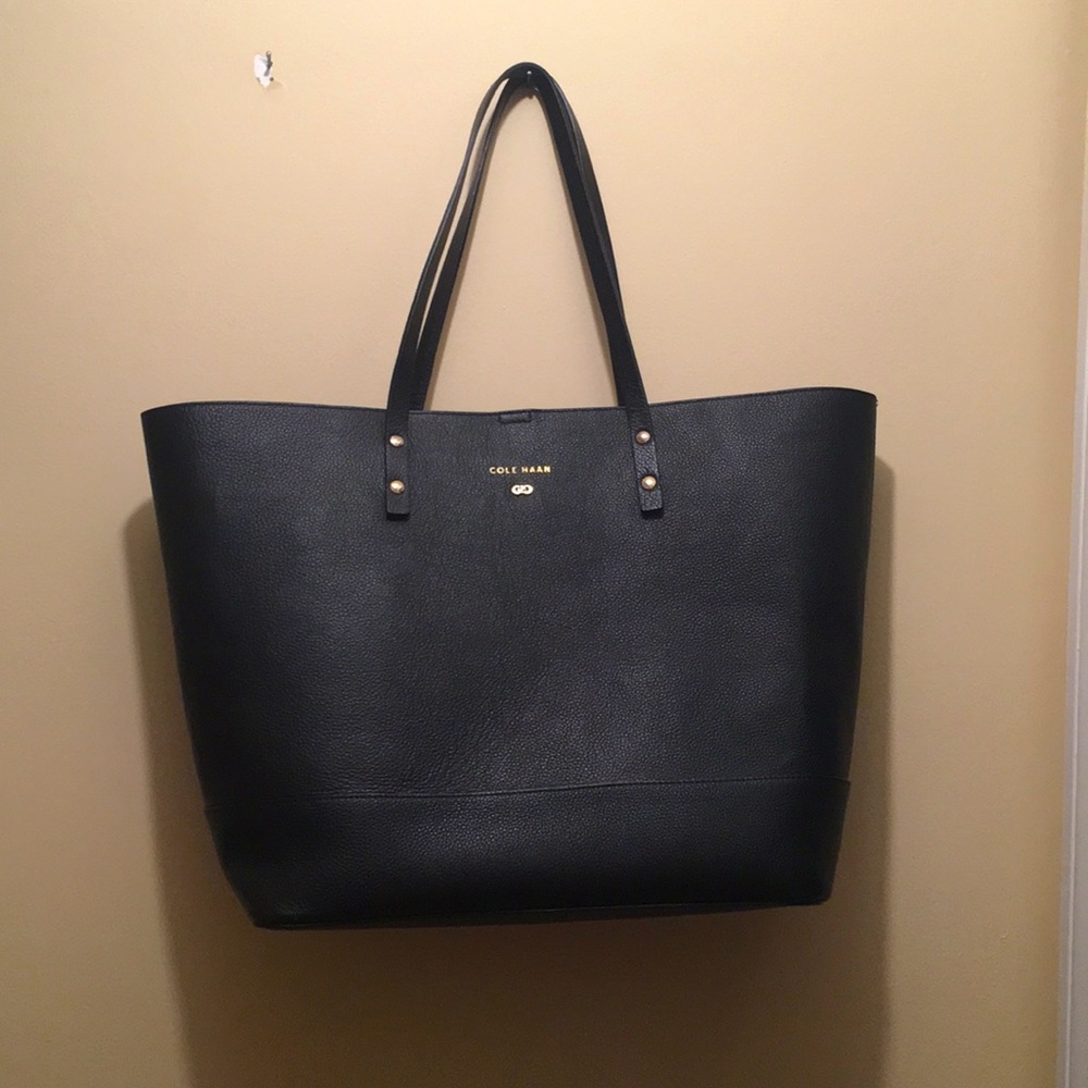 Large black Cole Haan tote purse